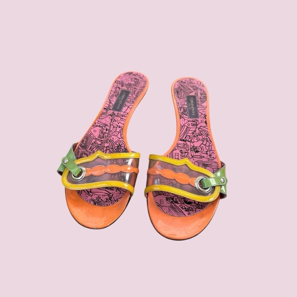 Vintage Y2K Emilio Pucci Colorful Retro Kitten Heels - Picture 2 of 7